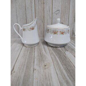 International Brighton Claridge 8302 Porcelain Creamer & Sugar Bowl Set